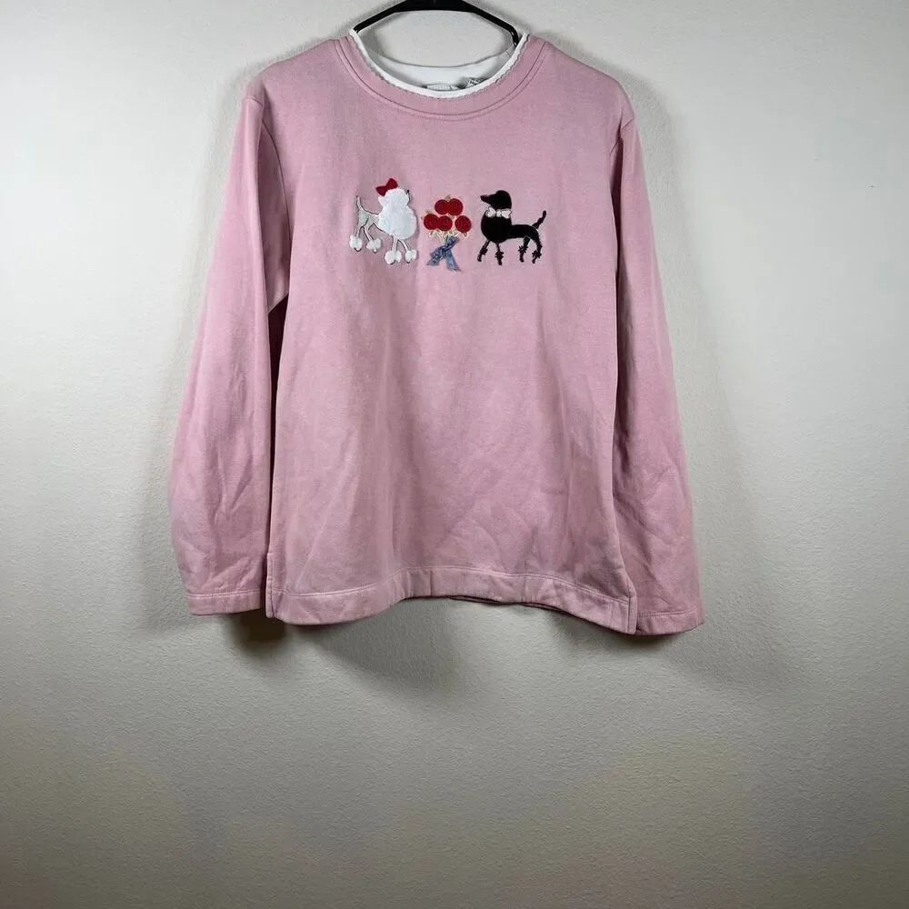 vintage 90s applique sweater with